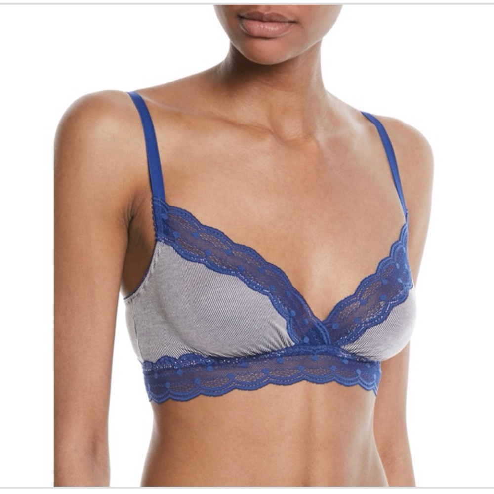 Cosabella Blue and Gray Lace Bralette